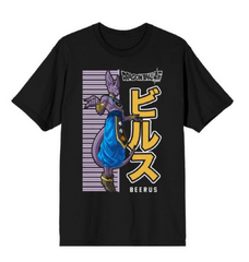 DRAGONBALL Z-Lord Beerus Deity God of Destruction of Universe 7 Black Tee ppk (s-1,m-2,l-2,xl-1)